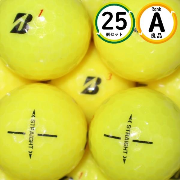 Aランク25個 2023年モデル ブリヂストンゴルフ スーパーストレート イエロー 良品 ロストボー...
