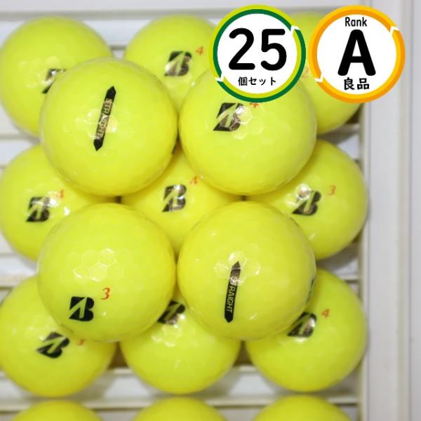 Aランク25個 2021年モデル ブリヂストンゴルフ スーパーストレート イエロー 良品 ロストボー...