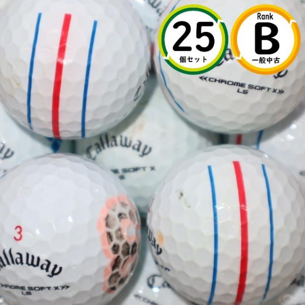 25個 キャロウェイ クロムソフト X LS トリプル トラック Bランク 中古 ロストボール 送料...