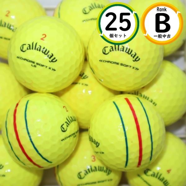 25個 キャロウェイ クロムソフトX /X LS トリプル トラック イエロー Bランク 中古 ロス...