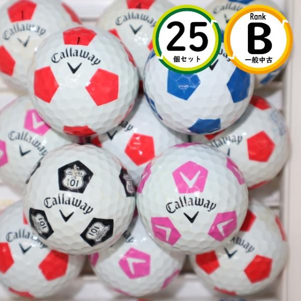 25個 キャロウェイ クロムソフトX トゥルービス 混合 Bランク 中古 ロストボール 送料無料