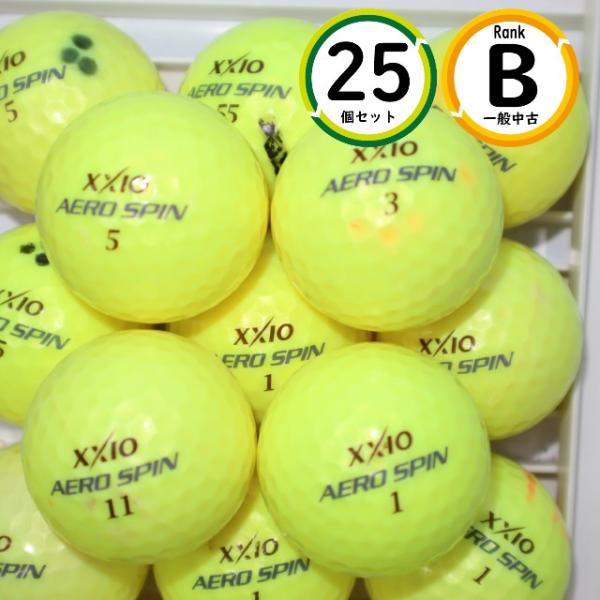 25個 ゼクシオ エアロスピン イエローカラー Bランク ダンロップ XXIO AERO SPIN ...