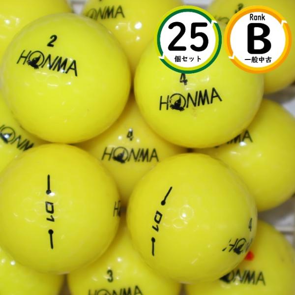 25個 2020年モデル ホンマ D1 イエローカラー Bランク HONMA 中古 ロストボール ゴ...