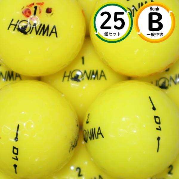 25個 2020年モデル ホンマ D1 イエローカラー Bランク HONMA 中古 ロストボール ゴ...