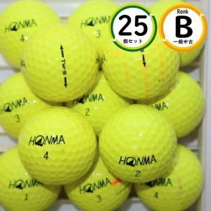 25個 ホンマ TW-S イエローカラー Bランク  HONMA 中古 ロストボール ゴルフボール 送料無料 snt