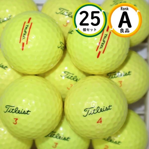 Aランク 25個 タイトリスト TRUFEEL 良品 イエローカラー TITLEIST トゥルーフィ...