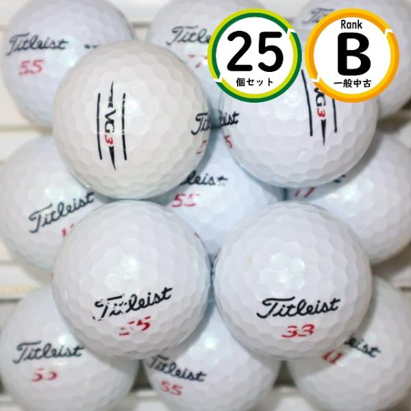 25個 2020年モデル タイトリスト VG3 Bランク 中古 ホワイト TITLEIST ロストボ...