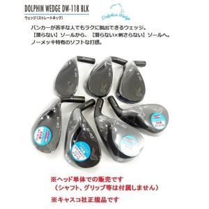 「ヘッド単体」 キャスコ DOLPHIN WEDGE DW-118（ストレートネック） BLK 黒染 ドルフィン ウェッジ DW118 ブラック ヘッド単体 ヘッドパーツ