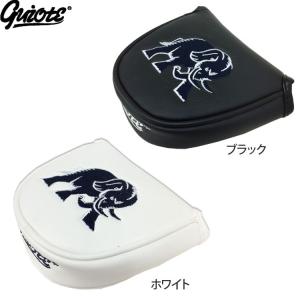 ゴルフ ヘッドカバー パター用 ギアット 刺繍 パワー エレファント PUレザー マレット パターカバー 240