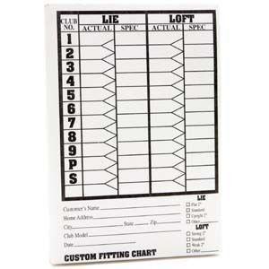 ゴルフ クラブ 組立 工具 リシャフト用 ロフト・ライ角 簡易記入シート