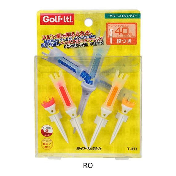ゴルフ ティー 機能 高さ ロング 80mm ショート 48mm パワーコイルティー LX RO ゴ...