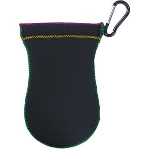 ゴルフコース 携帯 小物入れ カラビナ 取付 キャディーバッグに取り付け可能 アクセサリーポーチ 黒...