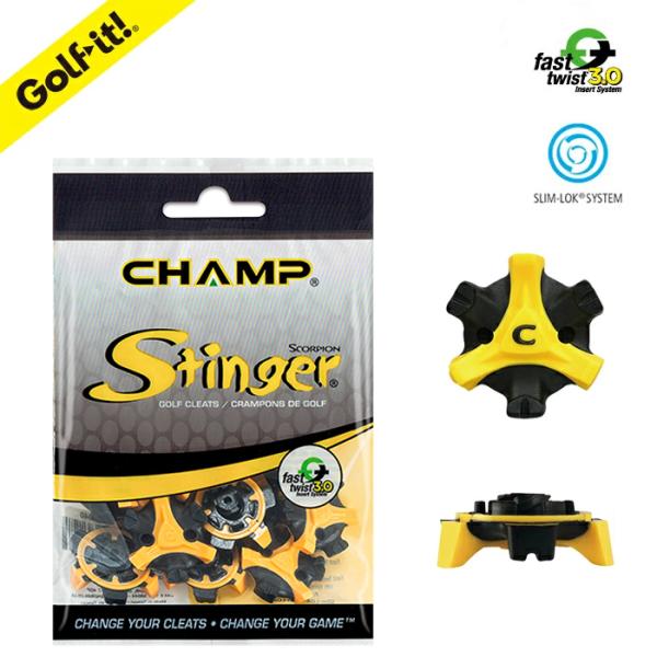 ゴルフシューズ ソフトスパイク鋲 靴鋲 チャンプ  スティンガー3 S-LOK 18P  ゴルフ用品...