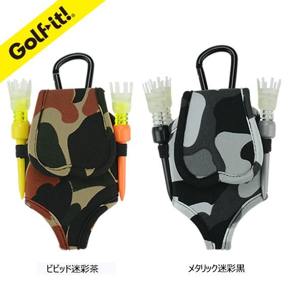 ゴルフ ボールケース ティー4本収納 迷彩ボールジャケット パワーコイルティー スペシャル 2点セッ...