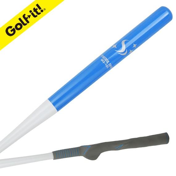 ゴルフ スイング練習 バット型 ゴルフ練習 ゴルフ用品 飛距離 グリップ付 パワフルスイング レディ...