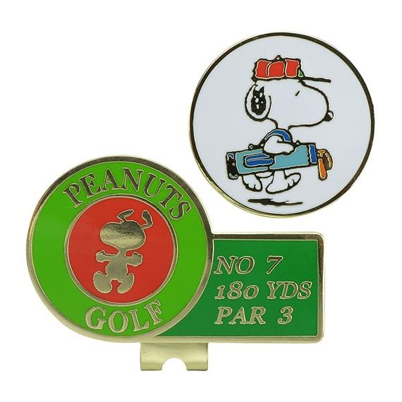 ゴルフ マーカー キャラクター PEANUTS GOLF スヌーピー ピーナッツ クリップ付 ボール...