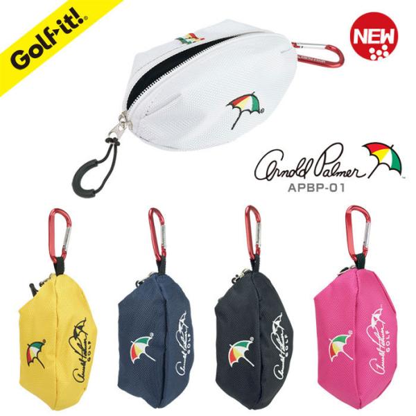 ゴルフ ボールポーチ 3個入用 フック付 アーノルドパーマー ボールポーチ APBP-01 ホワイト...