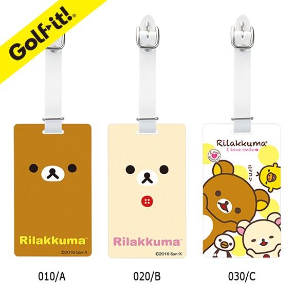 ネームプレート 名入れ ゴルフ アクリル レーザー彫刻機 アクリル 本革バンド付 リラックマ コリラ...