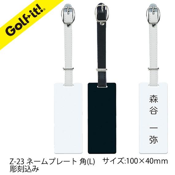 ネームプレート 名入れ ゴルフ 名札 レーザー彫刻機 アクリル 刻印 角 L 白 黒 ライト LIT...