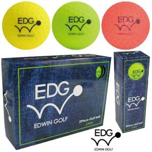 EDWIN GOLF エドウインゴルフ マットカラー ゴルフボール 1ダース （ 12個入り ）（ ライム / レッド / イエロー ）｜golfman-original