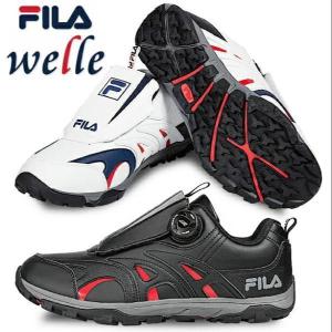 ゴルフシューズ メンズ スパイクレス フィラ ヴェレ FILA スニーカーデザイン ホワイト ブラック ダイヤル式｜golfman-original