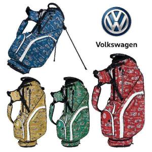 Volkswagen フォルクスワーゲン 9.5型 スタンド キャディバッグ カジュアルシリーズ 2.9kg 48インチクラブ対応 4点ショルダー ネームプレート付き｜golfman-original
