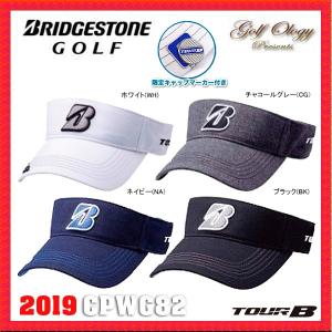 2019年モデル BRIDGESTONE Golf ブリヂストン ゴルフ TOUR B  Golf Cap CPWG82 マーカー付サンバイザー ※お取寄せ商品｜golfology