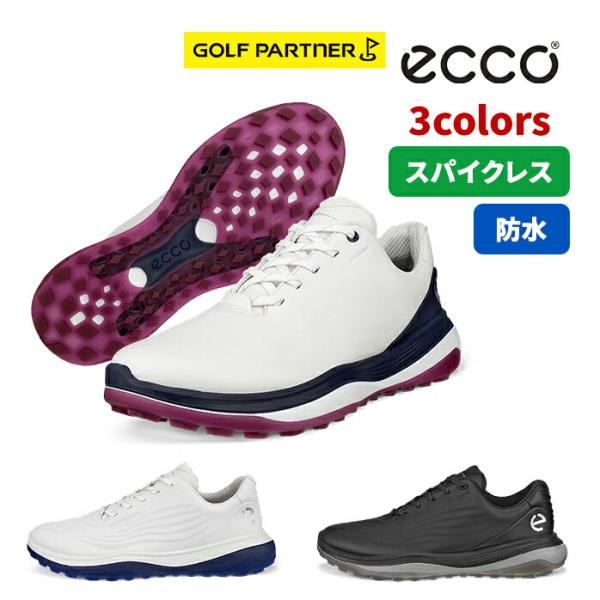 ecco ゴルフ シューズ メンズ LT1 GOLF Lace Men レザー ウォータープルーフ ...