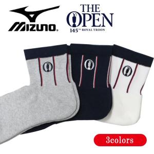 ミズノ ゴルフ ソックス メンズ The Open 25〜27cm L型ヒール構造 だぶつき軽減 全3色 mizuno 52JX9102