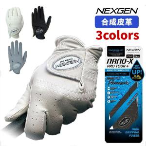 NEXGEN ゴルフ グローブ NANO X PRO TOUR＋ ナノ X プロ ツアー グローブ ナノフロント NGV−201 ホワイト ブラック ゴルフパートナー ネクスジェン