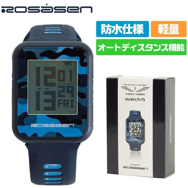 ロサーセン イーグルビジョン ゴルフ EAGLE VISION watch5 GPSナビ ネイビー ...