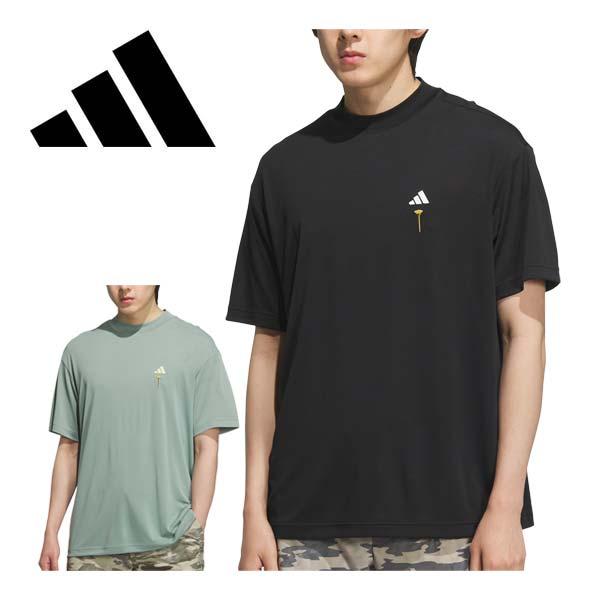 アディダス ゴルフ HEAT.RDY バックグラフィック モックネック 半袖シャツ ウェア メンズ ...