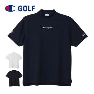 チャンピオン ゴルフウェア メンズ ラバープリント モックネック 半袖シャツ C3-ZG322 2024年春夏モデル M-XL｜golfranger