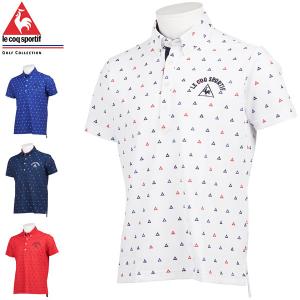 ルコック メンズ ゴルフウェア ブランドロゴ小柄 半袖 ポロシャツ Qgmqja03 M Ll Lq21smqja03 ゴルフレンジャー 通販 Yahoo ショッピング