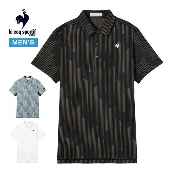 ルコックスポルティフ ゴルフ 武井壮モデル サンスクリーン NIR 変形ストライプ柄プリント 半袖 ...