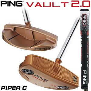 ピン VAULT 2.0 PIPER C パター カッパー仕上げ PING PP60 グリップ[ホワイト/レッド]｜golfranger