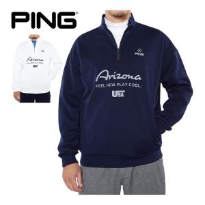 【新品】PING ハーフジップシャツ　ゴルフウェア　ブラック　LLサイズ PING（ピン） ネイティブライン ピンカリハイゲージ ハーフジップ