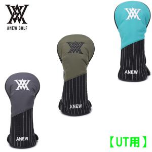 ANEW GOLF アニューゴルフ ニットセーター ロゴ総柄 ブラック系 L