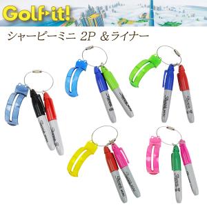 ライト LITE ゴルフ GOLF シャーピーミニ 2P ＆ライナー X-1 ラウンド用品 ゴルフボール用マーカー srps