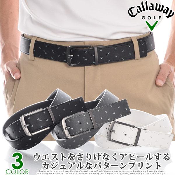 キャロウェイ Callaway ベルト ゴルフベルト メンズ ゴルフウェア シェブロゴ プリント ベ...