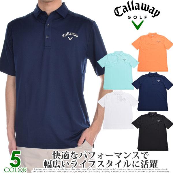 （超お買い得半袖ウェア）キャロウェイ Callaway マイクロ ヘックス ソリッド 半袖ポロシャツ...