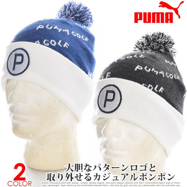 （超お買い得キャップ）プーマ Puma ゴルフキャップ ゴルフ帽子 P リムーバル ポン ビーニー ...