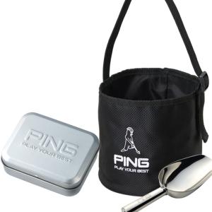 PING(ピン) ゴルフ ラウンド小物 ティー AC-U221 シルバー & AC-U2206 サンドボックス セット｜golfshoplb