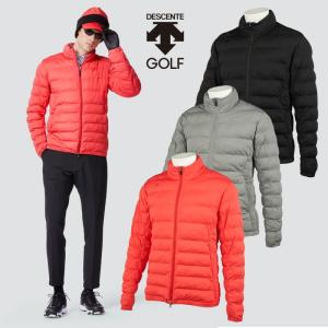 デサントゴルフ エアシャット コーティング ニット リサイクル 中わた ジャケット2021秋冬 メンズ ストレッチ