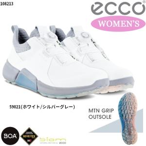 【レディース】 ECCO エコー バイオム ハイブリッド フォー ボア ゴルフシューズ （108213-59021） ホワイト／シルバーグレーの商品画像