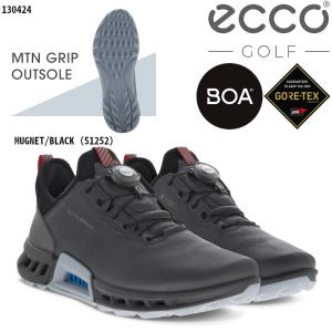 エコー メンズ ゴルフシューズ バイオム シー４  ボア 2022 マグネット／ブラック（130424-51252）スパイクレス