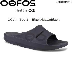 【正規販売店】OOFOS ウーフォス OOahh Sport（ウーアースポーツ）#2000050054191 リカバリーサンダル カラー：ブラック × マットブラック｜golftown