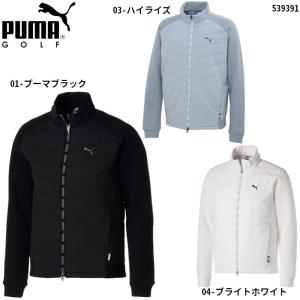 プーマ ゴルフ パディング ウーブン ニット ミックス フルジップ ジャケットメンズ  2022秋冬