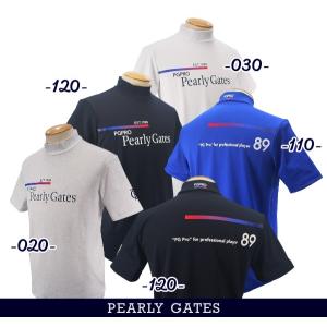 【NEW】PEARLY GATES パーリーゲイツ ＮEOトリコロール”PG PRO” Series. ベアカノコメンズ半袖モックシャツ =MADE IN JAPAN= 053-4167301/24A｜golfwaveonline2