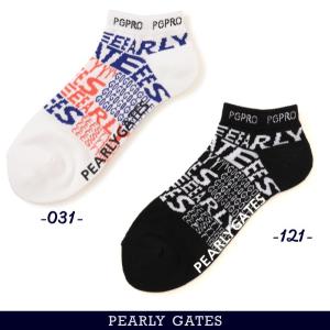 【NEW】PEARLY GATES パーリーゲイツ ”PG PRO” Series.グラデーションロゴ メンズアンクルソックス =MADE IN JAPAN= 053-4186303/24A｜golfwaveonline2